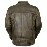 Vintage Distressed Brown Leather Jacket